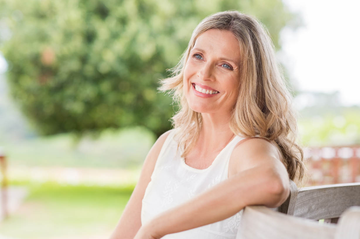 middle-aged woman  with young-looking skin